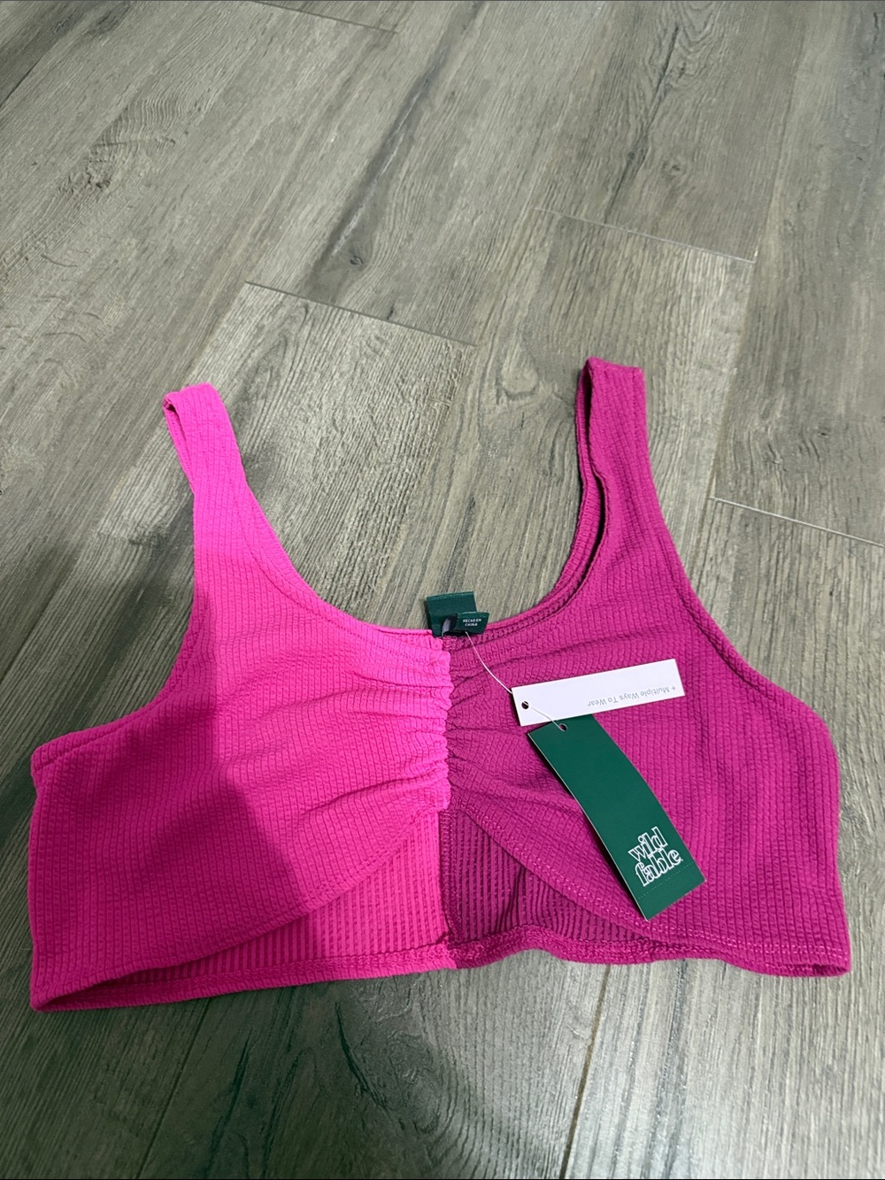 Target Wild Fable Crop top pink large NWT